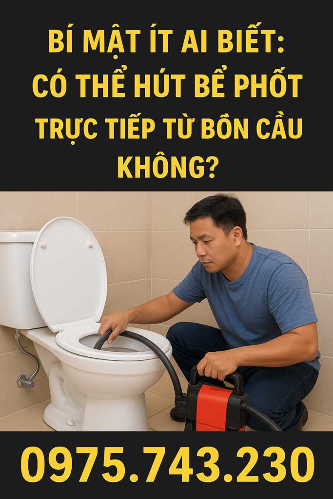 Bí mật ít ai biết: Có thể hút bể phốt trực tiếp từ bồn cầu không?