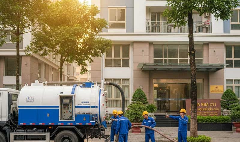 Hút bể phốt tại Cầu Giấy – Giải pháp sạch sẽ, an tâm cho gia đình