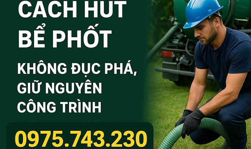 Tìm hiểu cách hút bể phốt không đục phá, giữ nguyên công trình