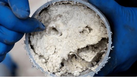 2. Dầu mỡ đóng cặn lâu ngày trong đường cống