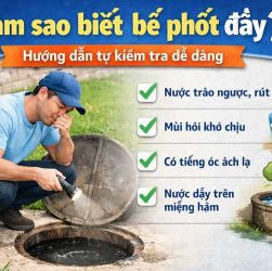 Làm sao biết bể phốt đầy? Hướng dẫn tự kiểm tra dễ dàng