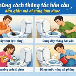Những cách thông tắc bồn cầu đơn giản mà ai cũng làm được