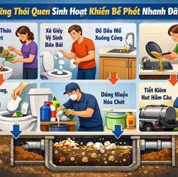 Những Thói Quen Sinh Hoạt Khiến Bể Phốt Nhanh Đầy