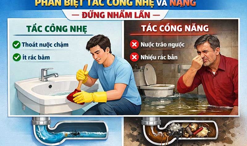 Phân Biệt Tắc Cống Nhẹ Và Nặng – Đừng Nhầm Lẫn