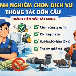 Kinh nghiệm chọn dịch vụ thông tắc bồn cầu tránh tiền mất tật mang