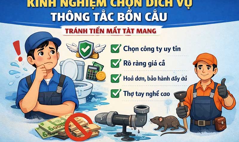 Kinh nghiệm chọn dịch vụ thông tắc bồn cầu tránh tiền mất tật mang
